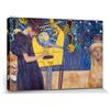 1art1 Gustav Klimt Poster Stampa Artistica su Tela La Musica, 1895 Quadro da Parete sulla Barella | Murale XXL | Immagine 30x20 cm