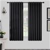 Joydeco Tende Oscuranti per Interni 2 Pezzi L 106 x A 158 CM, Tenda Termiche con Passanti Nascosti per Soggiorno Moderne Cameretta Bambini Camera da Letto Blackout Curtains, Nero