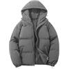 WOWEI Piumino da Donna Invernale Trapuntato con Cappuccio Antivento Imbottito Giacca Piumino Pesante Giubbotti a Maniche Lunghe Cappotto Caldo all'aperto Capispalla per Il Freddo (Grigio, M)