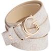 GUESS NOELLE LOGO ADJ PANT BELT DVL - DOVE LOGO Large