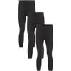 SOHOBABY™ Confezione da tre pantaloni termici da uomo grigi neri bianchi, Nero , L