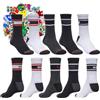 Globe calzini uomo triple stripes socks 5 paia taglia unica 39/45 EU altezza metà polpaccio + 10stickers (IT, Testo, Taglia unica, Regular, Regular, triple stripes 5 paia e sticker)