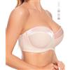 Dvpol Reggiseno push-up senza spalline, spalline trasparenti per seno grande, non si muove mai sulla fascia, taglia (34-48) coppa B/C/D/DD/DDD/G, 5B