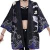 Latemeia Bianco Nero Sciolto Uomo e Donna Cardigan Harajuku Kimono giapponese Moda Asia Camicetta estiva Top Kimono donna casual Coppia cosplay, Abbigliamento delle Isole del Pacifico, Abbigliamento delle