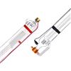 VEVOR Tubo Laser CO2, 90 W, Tubo per Incisione Laser in Vetro Borosilicato, Lunghezza 1250 mm, Diametro Esterno 80 mm, con Testa in Metallo, Fili Precollegati, per Macchina Taglio e Incisione Laser