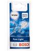 Bosch Lampadine Alogene W16W Pure Light, 12 V 16 W, Ricambio di Qualità Originale- Attacco W2,1x9,5d - Confezione da 2 Lampadine