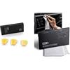 Audi 81A087009B Ricarica per diffusore di Profumo, fragranza: Singleframe, Colore: Giallo & 80A096325 Panno per la pulizia dello schermo touch, 30 x 30 cm, colore argento