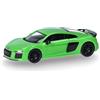 herpa Modellino d'auto Audi R8 V10 Plus, verde micrommata, miniatura in scala 1:87, pezzo da collezione, Made in Germany, modello in plastica