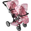 Bayer Chic 2000® Linus Duo - Passeggino per bambole pieghevole, con manico regolabile da 50 a 82 cm, per bambole fino a 50 cm, 4-8 anni