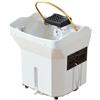 Five liters Head-spa dispositivo con cascata e massaggio idro-jet, vaschetta massaggiante professionale con cromoterapia a 7 colori, ideale per saloni, spa e casa (bianco)