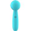 Generico Mini vibratore wand, 10 velocita, silicone, ricarica USB | Mini massaggiatore 112*38mm, impermeabile, controllo manuale(Blue)