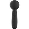 Generico Mini vibratore wand, 10 velocita, silicone, ricarica USB | Mini massaggiatore 112*38mm, impermeabile, controllo manuale(Black)