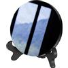SODIAL Ossidiana con Supporto Feng Shui Liscio Naturale Decorazione per 8733