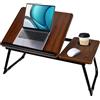 MULIN Tavolo Pieghevole e Tavolino da Letto 55.5x32x25cm Vassoio da Portata con Le...