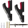 Poeloisy Set di 2 Supporti da Parete per Spada Katana, Ganci Regolabili con Imbottitur...