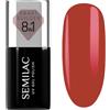 Semilac Smart Builder 827 Classic Cherry - Smalto UV per unghie, 7 ml, colore: rosso ciliegia, formula 8 in 1, autolivellante, applicazione rapida e senza sforzo