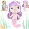 Yesmoyhe Sirena Stuffed Plush, Sirena Bambola Peluche del Cartoni Animati, Figure Peluche, Miglior Regalo per Bambini e Fan (Rosa chiaro)