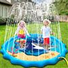 XUNIVERS 170cm Tappetino Gioco d'Acqua,Tappetino Giocos d'Acqua per Bambini,Tappetino da Gioco con Spruzzi d'Acqua,Tappetino Giochi Acquas per Cane e Bambini,Splash Pad Esterni da Giardino Estivo