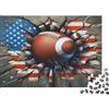 kRbTqLwPzXsM Football Americano Puzzle 1000 Pezzi Carta Puzzle per Adulti Muro Sfondato Bandiera USA Scena Relax Decorazione Casa Famiglia Regalo 70x50cm/1000pcs