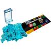 CMC imports 60581/87544 - Set di 10 o 15 pannelli a morsetto, pannelli da parete, pannelli per finestre, rivestimento per edificio città, diversi colori e dimensioni (blu trasparente/blu chiaro, 15