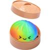 Generic Squishies Dumpling Fidget con vaporiera, premi in Classe, bomboniere, Palline Colorate, Giocattoli Antistress per Adulti e Bambini
