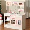 SainSmart Jr. Cucina gioco per bambini, set da cucina in legno con luce e suono, macchina per cubetti di ghiaccio, forno e lavello, cucina gioco alla moda, regalo per bambini dai 3 anni in su
