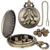 Generisch Minis D-ND - Set di dadi Steampunk Drago, cassa 'orologio da tasca, misura cubo , set di cubi per giochi di attività di carnevale, giochi di ruolo
