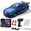 WDKXCN RC Drift Car, 1:64 Mini Macchina Telecomandata Drift con Faro LED, 4WD Drift Car con Sterzo Proporzionale, Macchinina Telecomandata Drift, Macchina da Drift per Adulti, Blu