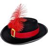 Generic Cappello da moschettiere per bambini, per cosplay, con fascia e copricapo leggero e traspirante, accessorio di abbigliamento per ragazzi e ragazze