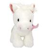 Depesche 12939 Miss Melody - Cavallo Peluche Bianco con Treccia Rosa e Blu, Alto Circa 20 cm.