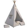 Best For Kids | Tenda per Bambini | Tenda Teepee con Cuscini Morbidi | Tenda da Gioco da Interni in Cotone Naturale | Struttura in Legno | Tenda da cameretta | Facile da Montare e Riporre | Pieghevole