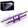 Mould King 10260 Spada Stile Anime in Mattoni Costruzione con Illuminazione a LED Modello Sciabola Luminosa per Adulti Spada Pirata Samurai Cosplay con Fodero e Base di presentazione