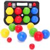 Toyland® Gioco di Bocce di Plastica Colorate - 2 x Jack Palline, 8 x Palle da Bowling e 1 x Caso per Il Trasporto - Giocattoli Sportivi Tradizionali All'Aperto