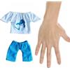 Generic Set di vestiti per dita - Mini pantaloni e magliette, pattinatori e scooter | Giocattoli interattivi per bambini, vestiti per pattinaggio, e regali