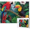 kkvhhyuo Puzzle con stampa di ara e tucano appollaiati delle foreste pluviali americane, 500 pezzi per adulti, puzzle colorati per la decorazione della casa, regali per la famiglia, puzzle perfetto per serate