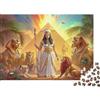 kRbTqLwPzXsM Regina Egiziana Antica Puzzle 1000 Pezzi Carta per Adulti Scena Palme e Leoni Gioco di Puzzle 1000 Pezzi Relax Famiglia Decorazione Regalo 38x26cm/1000pcs