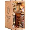 BATTREVO book nook kit-Il vicolo in attesa del gatto-mit LED LichtDIY 3D Puppenhaus Holz-Puzzle,Bücherregal Dekorative Geschenke