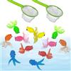 Takingup 14 pezzi giocattoli da bagno da pesca giochi da piscina per vasca da bagno doccia acqua spiaggia set da pesca per bambini, giocattoli da per bambini