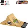 Gxdamxz Mini Finger Skateboard & Fingerboard Rampe Set, Attrezzature per Allenamento