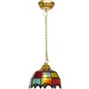Faroby Lampadario per casa delle bambole con luce a LED - Mini illuminazione vintage a batteria in scala 1:12 per accessori per casa delle bambole