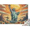 kRbTqLwPzXsM Statua della Libertà Puzzle 1000 Pezzi Carta per Adulti Tramonto Girasole Scena Puzzle per Famiglia Relax Decorazione Regalo 38x26cm/1000pcs