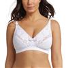 Playtex Reggiseno Senza Ferretto Flowery Lace Recycled Donna x1, Bianco, 40/6D