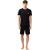 Fila Pigiama Uomo Corto 100% Cotone, Biancheria da Notte Uomo - Nero Taglia M