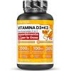 Vitastrong. Vitamina D3 K2 Vitastrong, 365 Compresse Alto Dosaggio Vitamina D3 2000 UI, Vitamin K2 MK7 100mcg, Duo Essenziale 2-in-1 Supporto per Ossa, Denti e Sistema Immunitario, Vegetariano, Senza Glutine