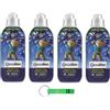 Beni Culinari 4x Coccolino Ammorbidente Concentrato Campanula e Bergamotto,Detersivo per Capi Morbidissimi, 28 Lavaggi, 645ml + Portachiavi Beni Culinari in Omaggio