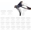 OPUGIT Naselli per airbag, a forma di farfalla, per occhiali da sole, antiscivolo, confortevoli, con camera d'aria, spessori, per occhiali da sole, 10 paia, trasparenti, 1,8 mm