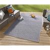 Hanse Home NORTHRUGS Tappeto per interni ed esterni, a rombi, 80 x 150 cm, resistente alle intemperie, moderno, motivo geometrico, per balcone, terrazza, giardino, veranda, soggiorno, impermeabile, colore blu e crema
