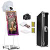 JIAQINMOTD Cabina fotografica con specchio magico da 101,5 cm, portatile per selfie con touch screen da 21,5 pollici, mini PC integrato, torcia, custodia da viaggio per feste, matrimoni, eventi (bianco, cabina
