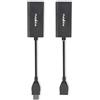 NEDIS Extender USB - USB 2.0-1 x USB-A maschio - 1 x RJ45 femmina - 1 x USB A femmina - 1 x RJ45 femmina - 50 m - 480 Mbps - nichelato - rotondo - PVC - nero - scatola
