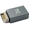 System-S Adattatore USB 3.1 tipo E maschio a 3.0 tipo A femmina adattatore in grigio